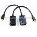 HDMI удлинитель HDMI удлинитель через Cat5e / 6 Кабель HDMI-удлинитель с гибкой трубкой, Tx + Rx / блок, до 30m1080p